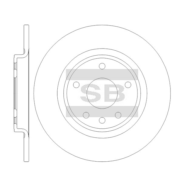 Передний тормозной диск SANGSIN SD5569