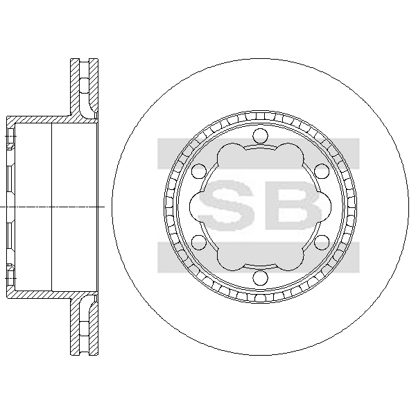 Задний тормозной диск SANGSIN SD5603