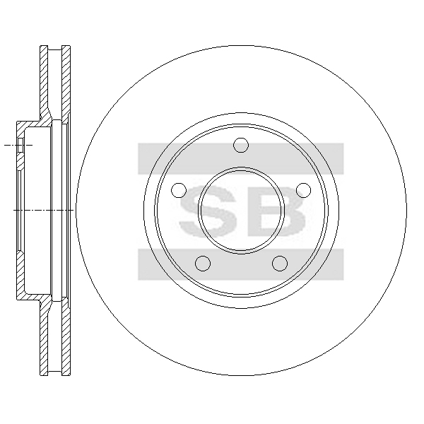 Передний тормозной диск SANGSIN SD5605