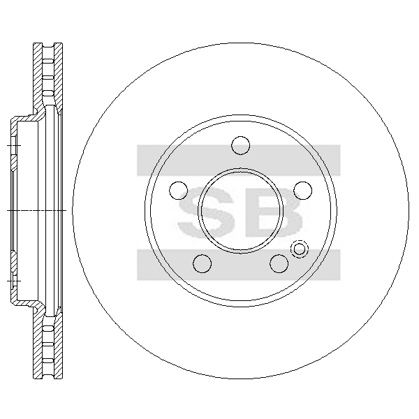 Передний тормозной диск SANGSIN SD5610