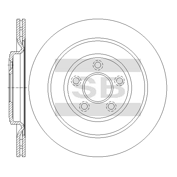 Передний тормозной диск SANGSIN SD5617