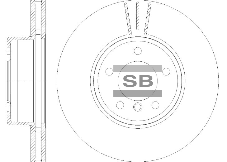 Передний тормозной диск SANGSIN SD5651