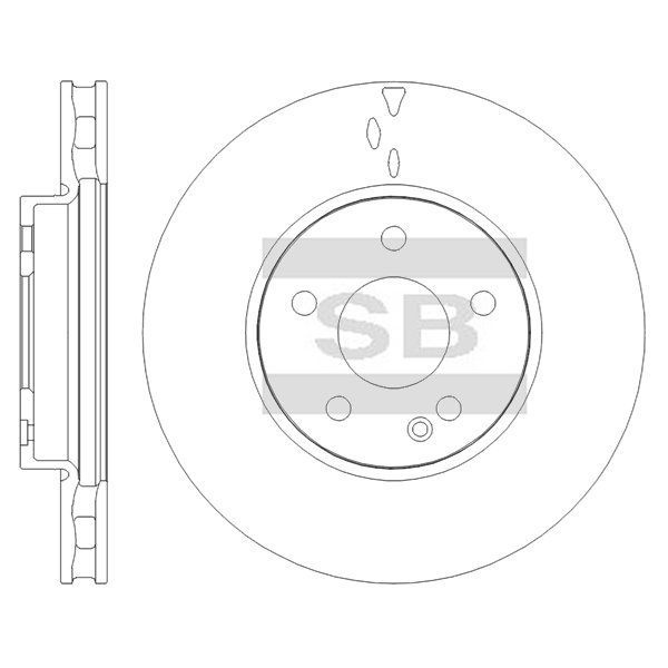 Передний тормозной диск SANGSIN SD5661