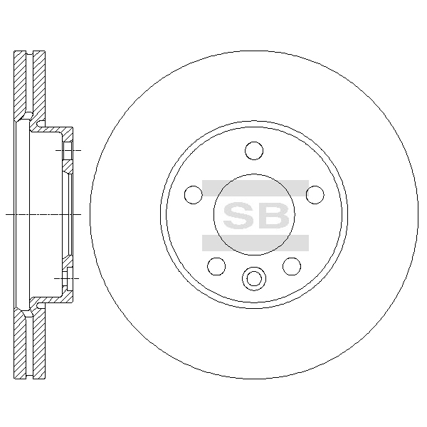 Передний тормозной диск SANGSIN SD5703