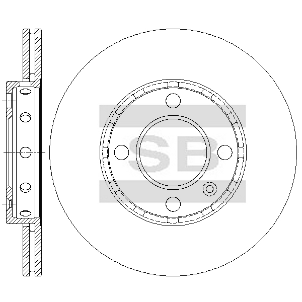 Передний тормозной диск SANGSIN SD5705