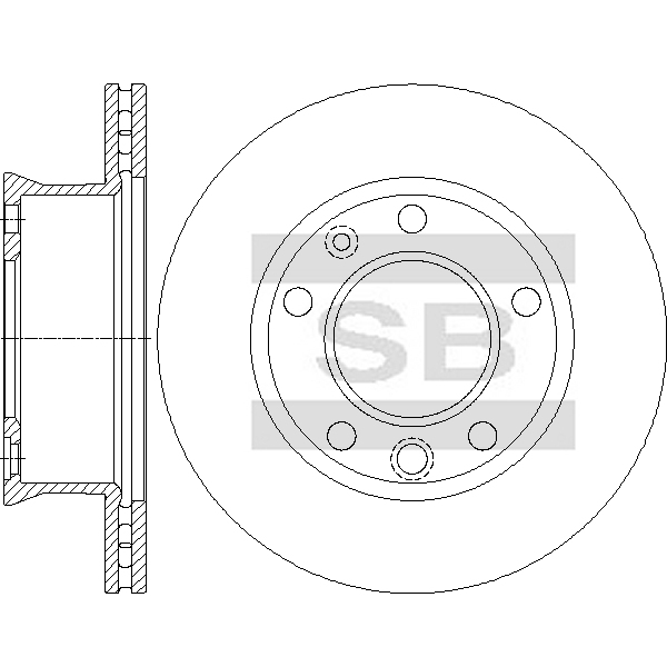 Передний тормозной диск SANGSIN SD5715