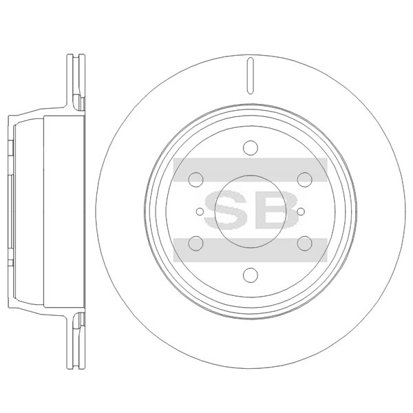 Передний тормозной диск SANGSIN SD5747