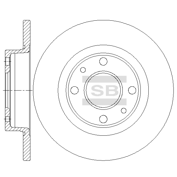 Передний тормозной диск SANGSIN SD5801