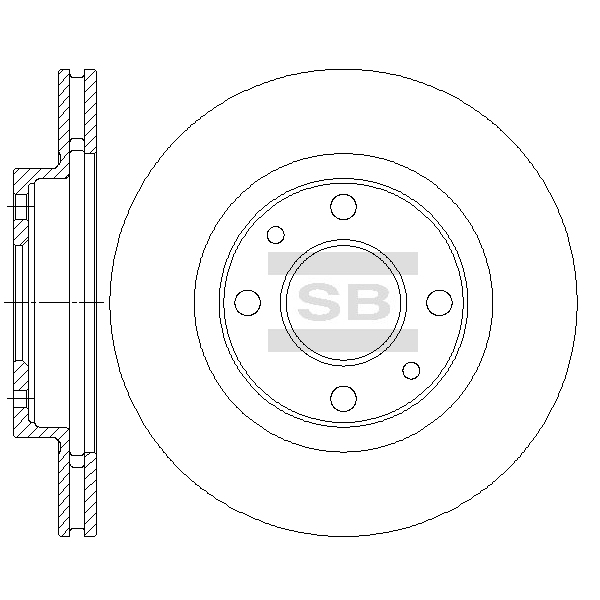 Передний тормозной диск SANGSIN SD5802