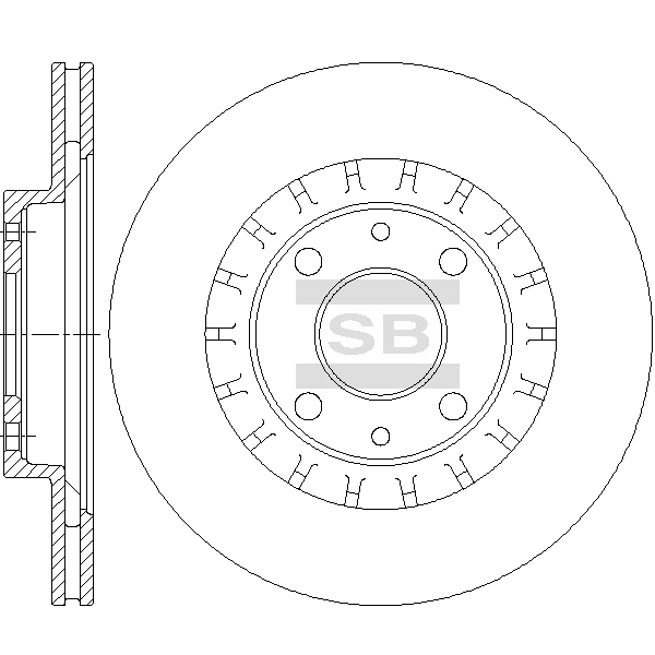 Передний тормозной диск SANGSIN SD5803