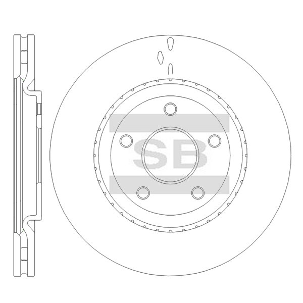 Передний тормозной диск SANGSIN SD5870