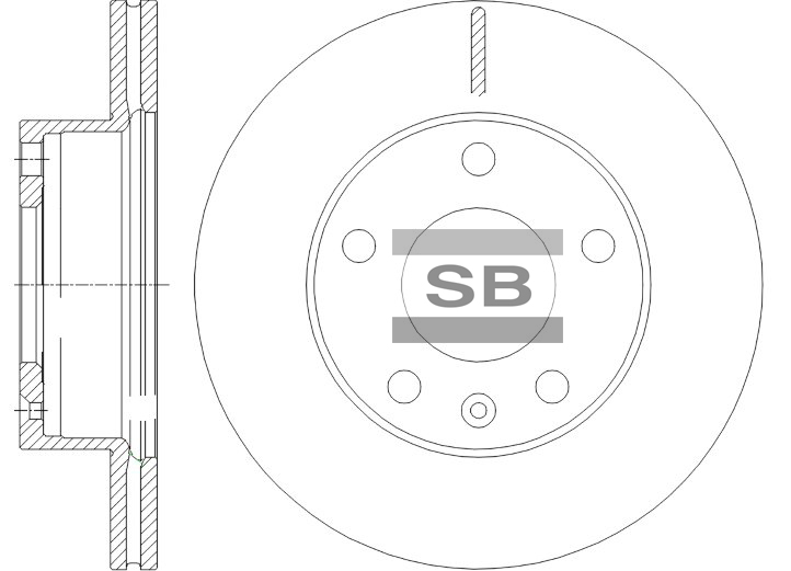 Передний тормозной диск SANGSIN SD5901
