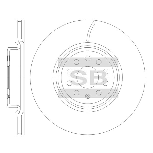 Передний тормозной диск SANGSIN SD5909
