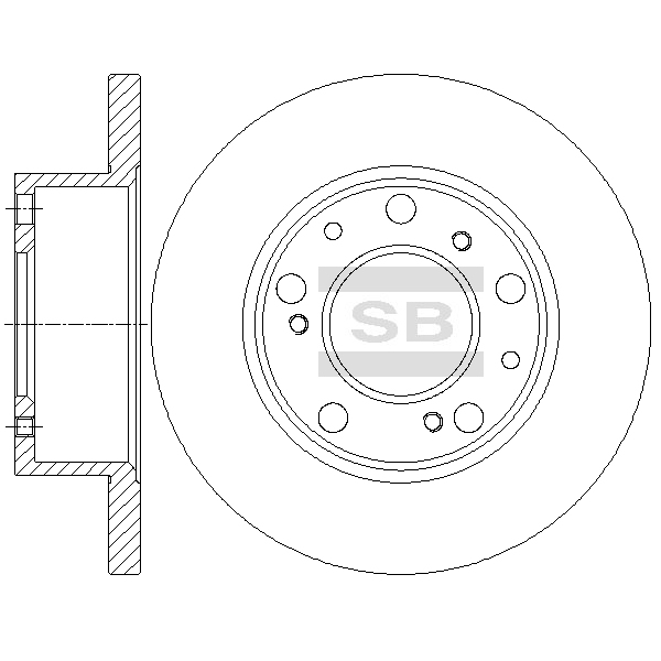 Передний тормозной диск SANGSIN SD6002