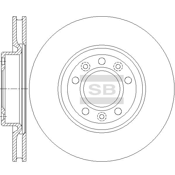 Передний тормозной диск SANGSIN SD6008