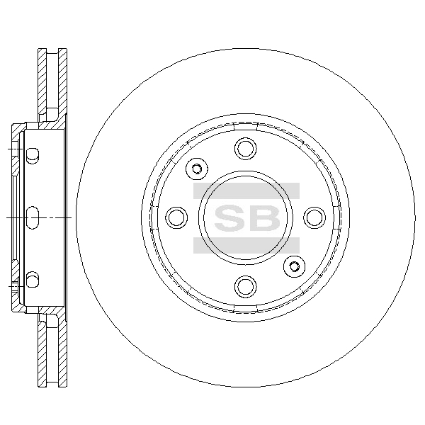 Передний тормозной диск SANGSIN SD6102