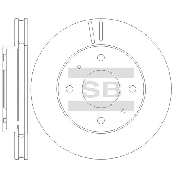 Передний тормозной диск SANGSIN SD6110
