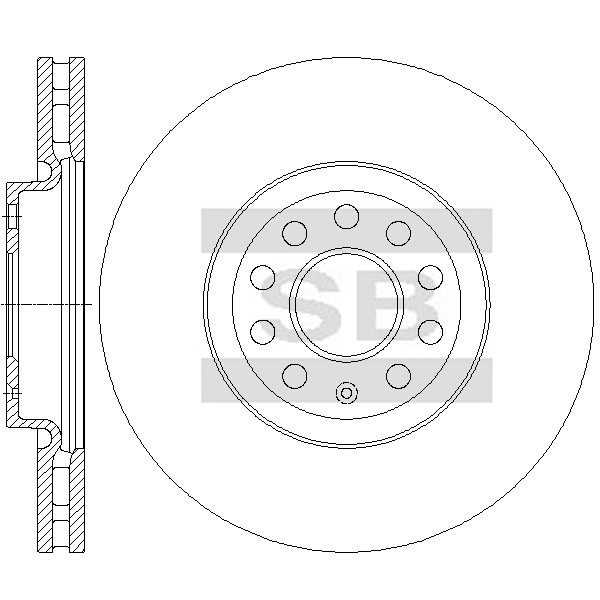 Передний тормозной диск SANGSIN SD7004