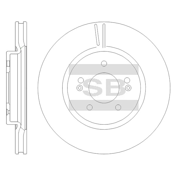 Передний тормозной диск SANGSIN SD8012