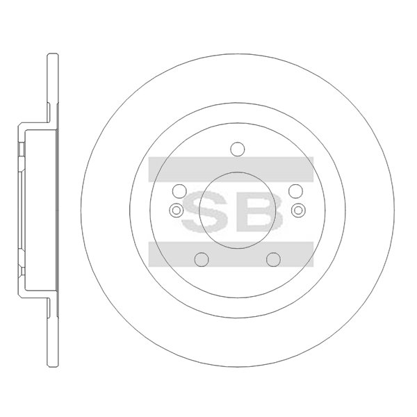 Передний тормозной диск SANGSIN SD8013