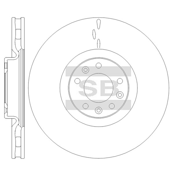Передний тормозной диск SANGSIN SD8025