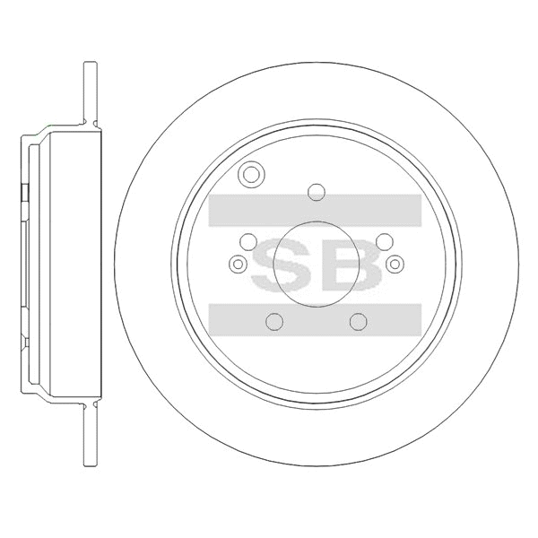 Задний тормозной диск SANGSIN SD8029