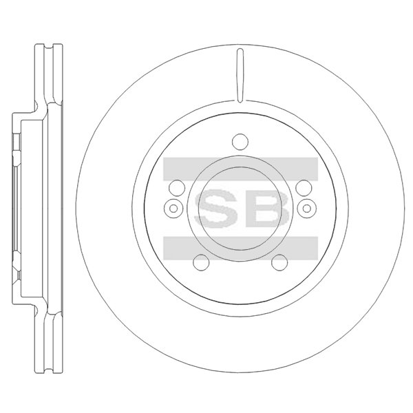 Передний тормозной диск SANGSIN SD8109