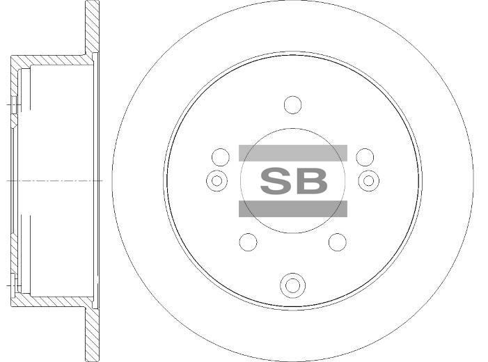 Задний тормозной диск SANGSIN SD8112