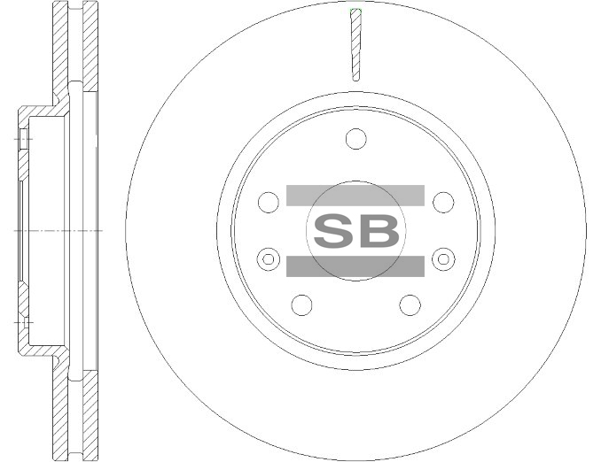 Передний тормозной диск SANGSIN SD8114
