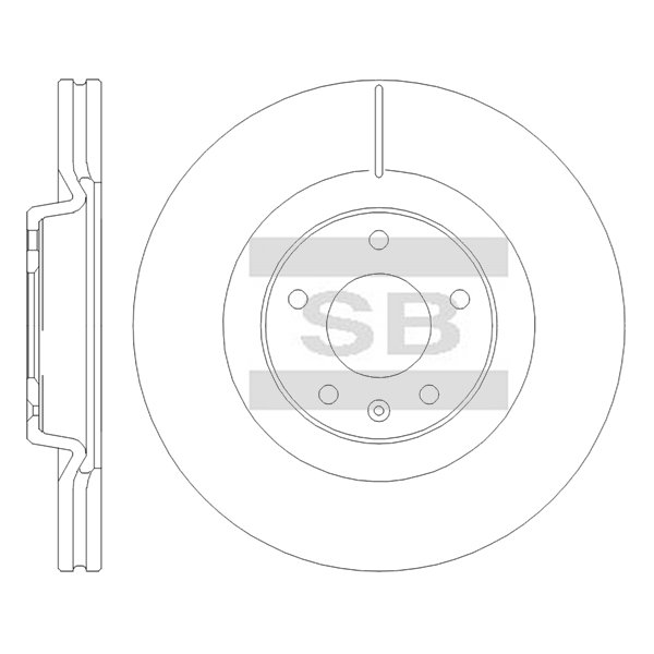 Передний тормозной диск SANGSIN SD8117
