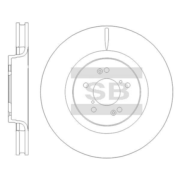 Передний тормозной диск SANGSIN SD8118