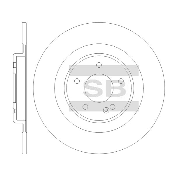 Передний тормозной диск SANGSIN SD8119