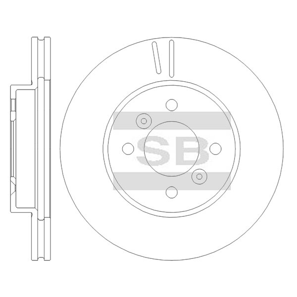 Передний тормозной диск SANGSIN SD8121