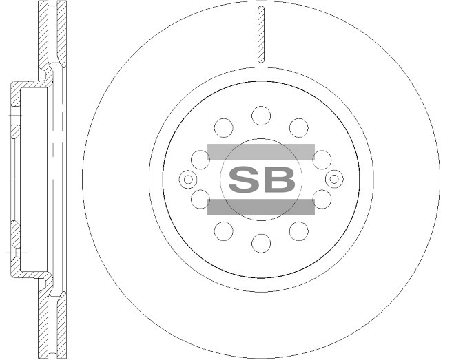 Передний тормозной диск SANGSIN SD8401