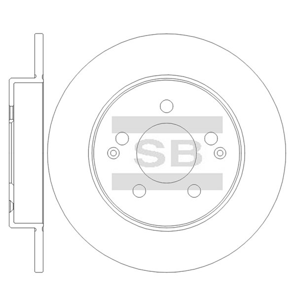 Передний тормозной диск SANGSIN SD8405