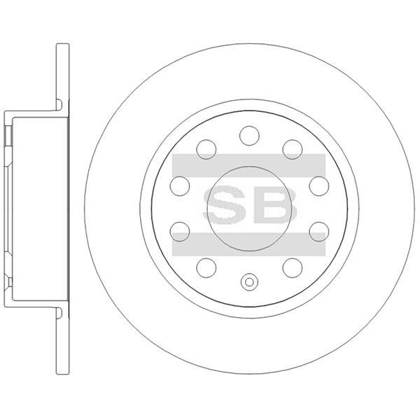 Передний тормозной диск SANGSIN SD8411