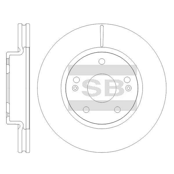 Передний тормозной диск SANGSIN SD8453