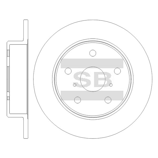 Задний тормозной диск SANGSIN SD8456