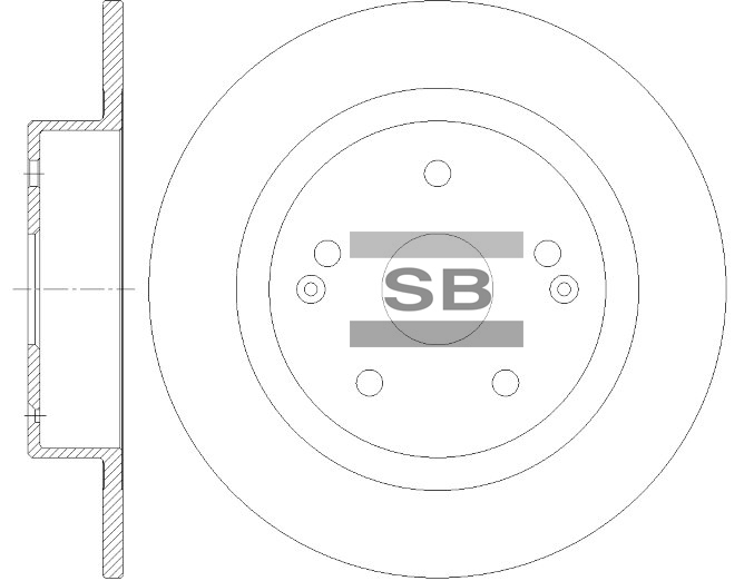 Задний тормозной диск SANGSIN SD8465