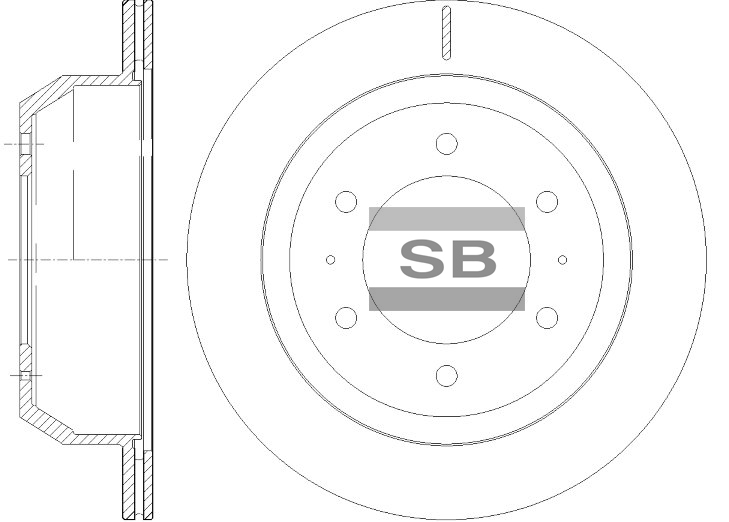 Задний тормозной диск SANGSIN SD8501