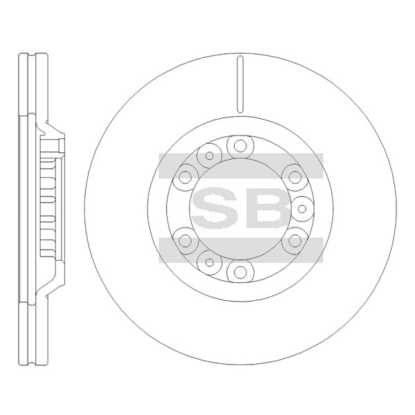 Задний тормозной диск SANGSIN SD8512