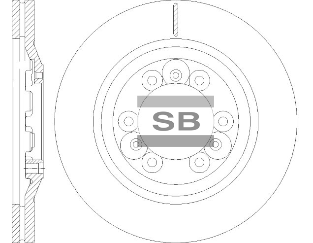 Передний тормозной диск SANGSIN SD8513