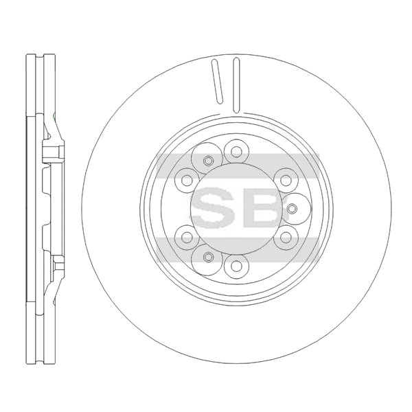 Передний тормозной диск SANGSIN SD8514