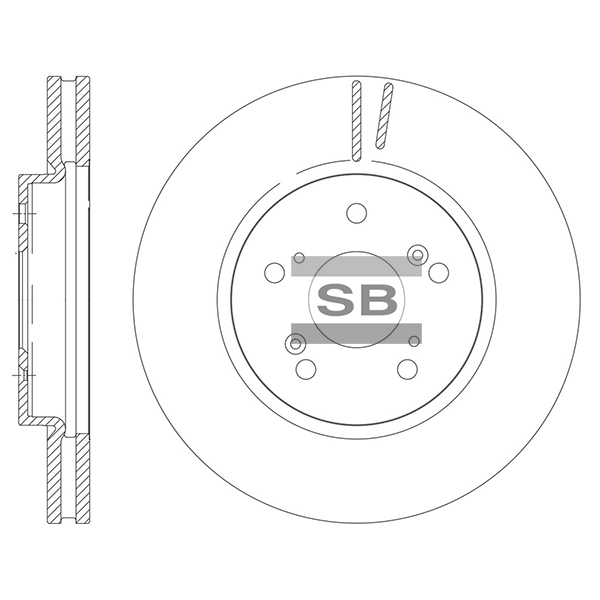 Передний тормозной диск SANGSIN SD8515