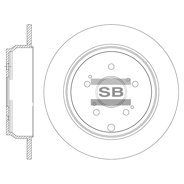 Задний тормозной диск SANGSIN SD8516