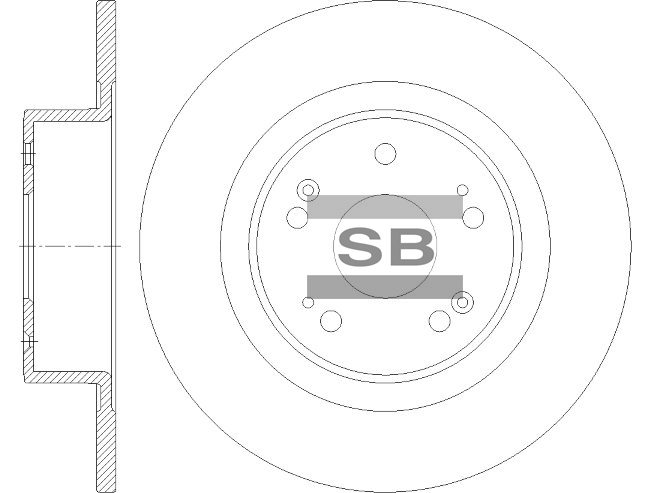 Задний тормозной диск SANGSIN SD8517