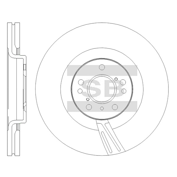 Передний тормозной диск SANGSIN SD8525
