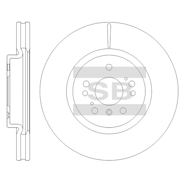 Передний тормозной диск SANGSIN SD8527