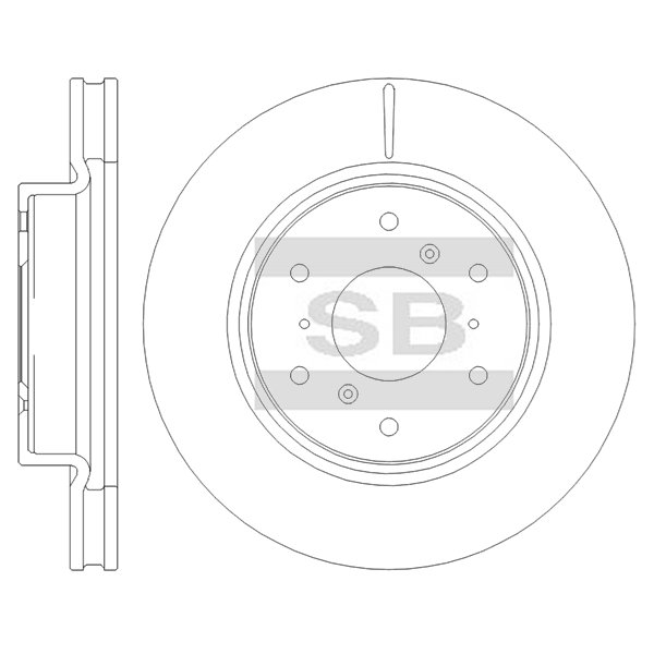 Задний тормозной диск SANGSIN SD8529