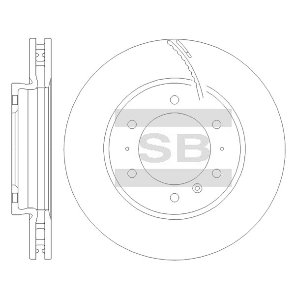 Передний тормозной диск SANGSIN SD8535